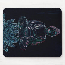 Bouddha rougeoyant tapis de souris