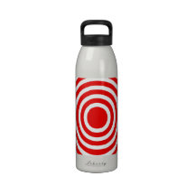 Boudine rouge et blanche bouteilles d'eau réutilisables