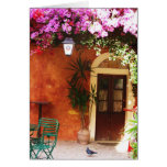 Bougainvillea growing outside a house, Mykonos, Gr Cards