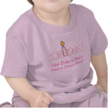Bougie rose je suis un T-shirt personnalisé de béb