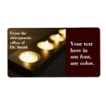 Bougies votives d'étiquette étiquettes d’expédition