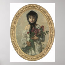 Bouguereau - Jeune Fille aux Fleurs Posters