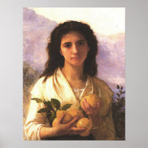 Bouguereau - Jeune Fille Tenant des Citrons Poster