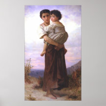Bouguereau - Jeune Fille Tenant un Enfant Posters