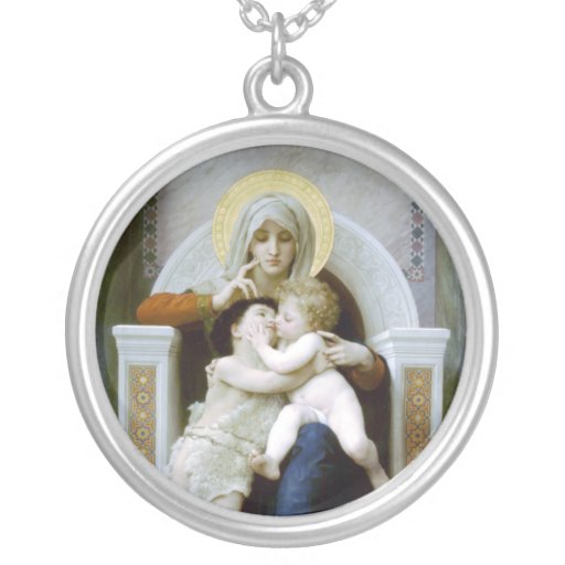Bouguereau - La Vierge, L'Enfant Jésus et Saint Je Jewelry