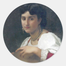 Bouguereau - L'Italienne au Tambourin Sticker