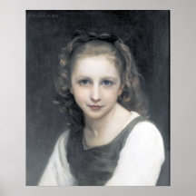 Bouguereau - Portrait d'une Jeune Fille Poster