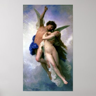 Bouguereau - Psyche et L'Amour Print by wesleyowns