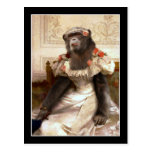 Bouguereau's Chimp in Gown Postcards