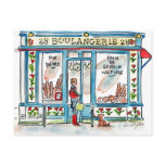 BOULANGERIE 28 Paris watercolor Postcard
