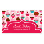 Boulangerie rose moderne de petits gâteaux modèle de carte de visite