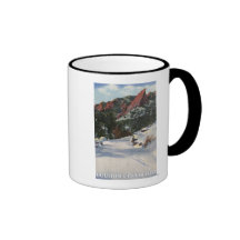 Boulder, Colorado - Flatirons in Winter Coffee Mugs