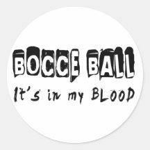 Boule de Bocce il est dans mon sang Autocollant