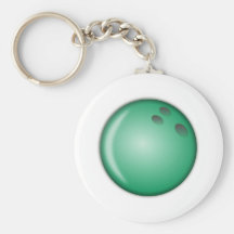 Boule de bowling verte porte-clés