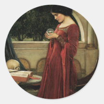 Boule de cristal, château d'eau de JW, art victori Autocollants Ronds