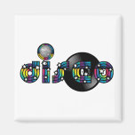 Boule et disque vinyle reflétés par danse de disco magnets