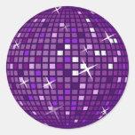 BOULE POURPRE DE DISCO DE MIROIR AUTOCOLLANTS