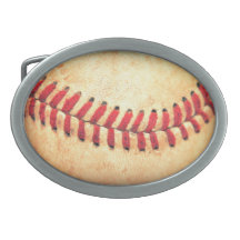 Boule vintage de base-ball boucles de ceinture ovales