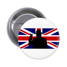 Bouledogue de Wiinston Churchill les Anglais Badges