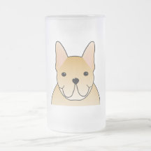 Bouledogue français crème. Bande dessinée de chien Mug À Café