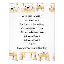 Bouledogues de faon invitations personnalisées