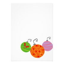 Boules d'arbre de Noël Cartons D'invitation