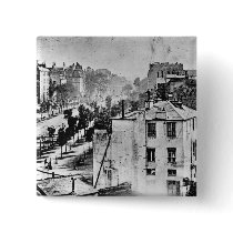 Boulevard du Temple Paris France 1838 Pinback Buttons