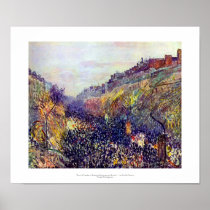 Boulevard Montmartre at sunset carnival Tuesday Poster