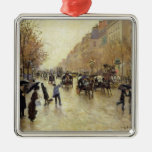 Boulevard Poissonniere in the Rain, c.1885 Ornament