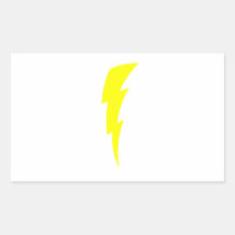 Boulon de foudre sticker en rectangle