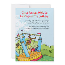 Bounce House Birthday Party Invitations