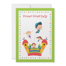 Bounce House Kids Birthday Invitation