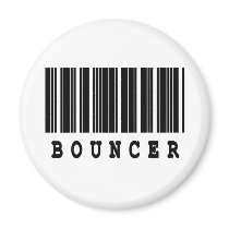 bouncer barcode design refrigerator magnet