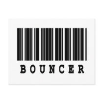 bouncer barcode design post card