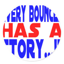 Bouncer Round Stickers