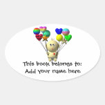 BOUNCING BABY BOY WITH 10 BALLOONS STICKERS
