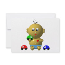 BOUNCING BABY BOY WITH 3 TOY CARS