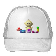 BOUNCING BABY BOY WITH 5 PRESENTS TRUCKER HAT