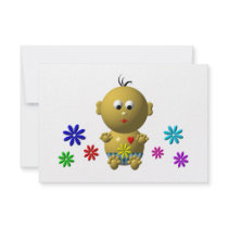 BOUNCING BABY BOY WITH 7 FLOWERS