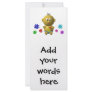 BOUNCING BABY BOY WITH 7 FLOWERS RACK CARD