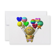BOUNCING BABY GIRL WITH 10 BALLOONS