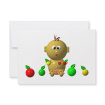 BOUNCING BABY GIRL WITH 6 APPLES