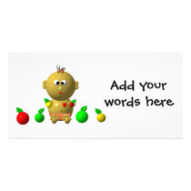 BOUNCING BABY GIRL WITH 6 APPLES