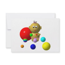 BOUNCING BABY GIRL WITH 8 BALLS