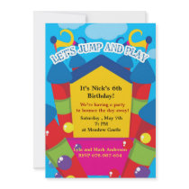 Bouncing castle birthday invitation