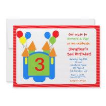 Bouncy Bounce House Birthday Invitation