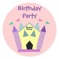 Bouncy Castle Birthday Party Stickers