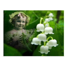 Bouquet blanc doux de fleur de Bell du muguet Cartes Postales