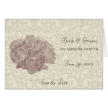 Bouquet Cream Rose Wedding Notecard