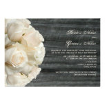 Bouquet de rose blanc et mariage de Barnwood Faire-parts